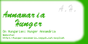 annamaria hunger business card